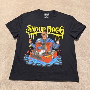 Snoop Dogg Dogg Supply T-Shirt Mens XL Black Graphic Hip Hop Rap Tee